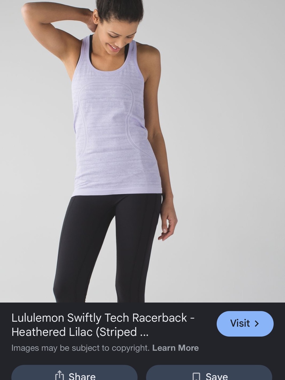 lululemon athletica Heathered Lilac Racerback Tank